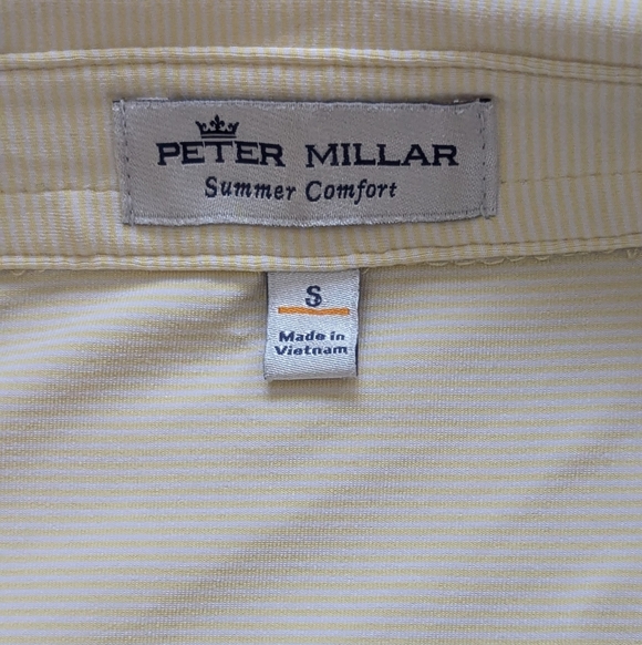 Peter Millar Light Yellow Polo Shirt - Picture 3 of 4